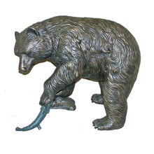 Бронзовый Медведь статуя рыбы БВЛА-024R